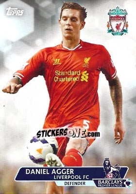 Sticker Daniel Agger - Premier Gold 2013-2014 n. 144 - Topps