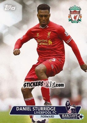 Sticker Daniel Sturridge - Premier Gold 2013-2014 n. 145 - Topps