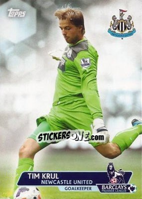 Sticker Tim Krul - Premier Gold 2013-2014 n. 154 - Topps