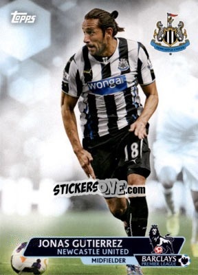 Sticker Jonas Gutierrez - Premier Gold 2013-2014 n. 156 - Topps