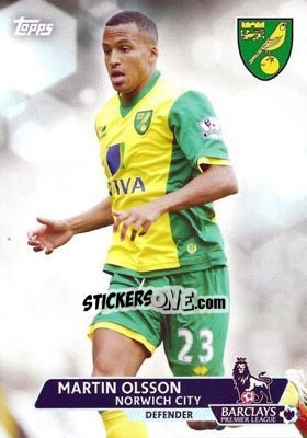 Sticker Martin Olsson - Premier Gold 2013-2014 n. 159 - Topps