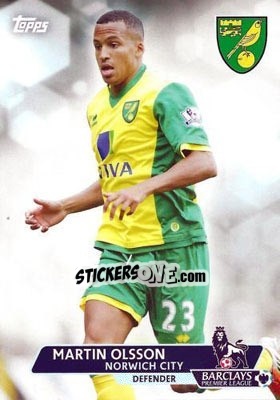 Sticker Martin Olsson - Premier Gold 2013-2014 - Topps