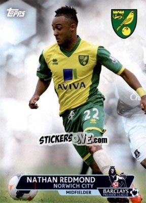 Sticker Nathan Redmond - Premier Gold 2013-2014 n. 163 - Topps