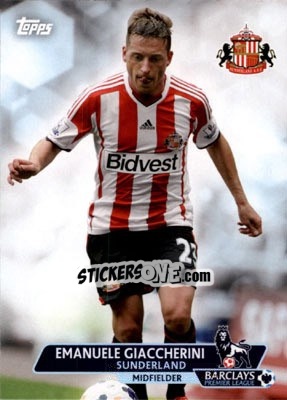 Sticker Emanuele Giaccherini - Premier Gold 2013-2014 n. 174 - Topps