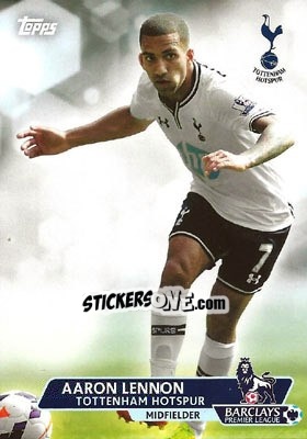 Sticker Aaron Lennon - Premier Gold 2013-2014 n. 187 - Topps