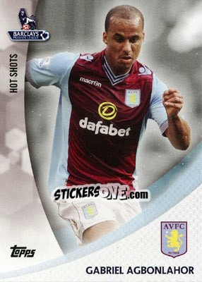 Sticker Gabriel Agbonlahor - Premier Gold 2013-2014 n. HS-GA - Topps
