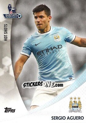 Sticker Sergio Aguero - Premier Gold 2013-2014 n. HS-SA - Topps