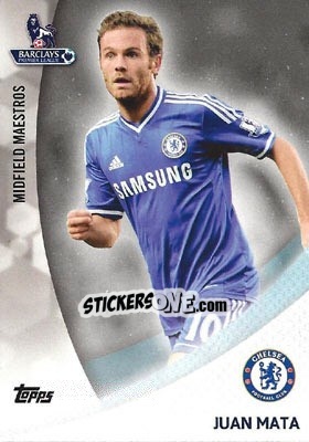 Sticker Juan Mata - Premier Gold 2013-2014 n. MM-JM - Topps