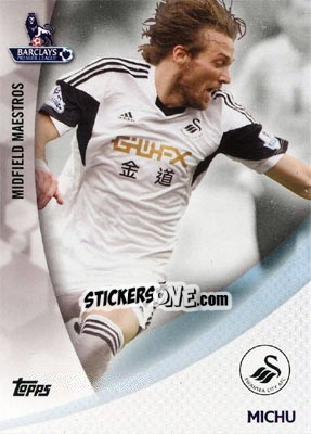 Sticker Michu - Premier Gold 2013-2014 n. MM-M - Topps