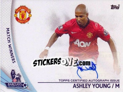 Sticker Ashley Young - Premier Gold 2013-2014 n. SP-AY - Topps