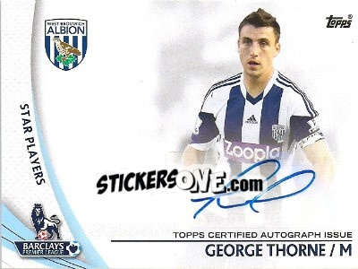 Sticker George Thorne - Premier Gold 2013-2014 - Topps