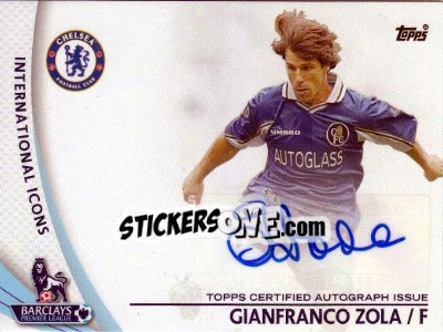 Sticker Gianfranco Zola - Premier Gold 2013-2014 n. SP-GZ - Topps