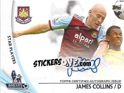 Sticker James Collins - Premier Gold 2013-2014 n. SP-JC - Topps