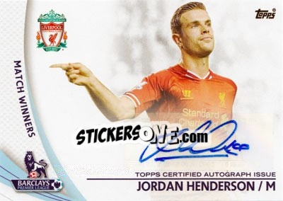 Sticker Jordan Henderson - Premier Gold 2013-2014 n. SP-JHE - Topps