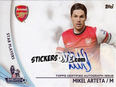 Sticker Mikel Arteta - Premier Gold 2013-2014 n. SP-MA - Topps