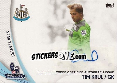 Sticker Tim Krul - Premier Gold 2013-2014 - Topps