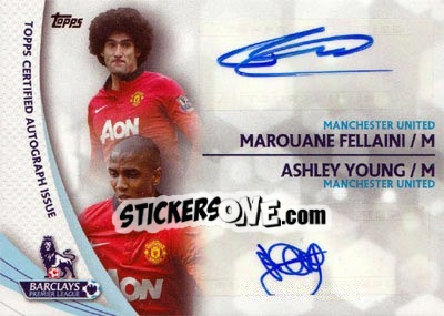 Sticker Ashley Young / Marouane Fellaini - Premier Gold 2013-2014 n. DA-ASY - Topps