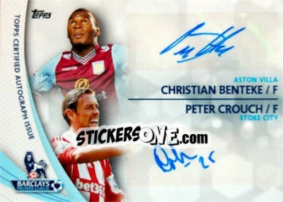 Sticker Christian Benteke / Peter Crouch - Premier Gold 2013-2014 n. DA-CB - Topps
