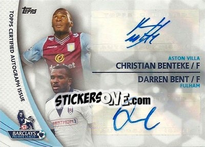 Sticker Darren Bent / Christian Benteke - Premier Gold 2013-2014 n. DA-CK - Topps