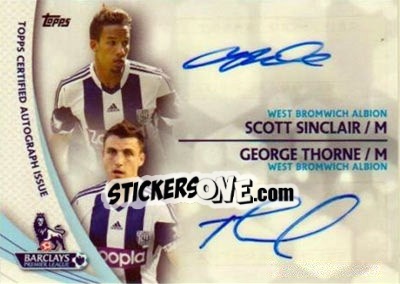 Sticker Scott Sinclair / George Thorne - Premier Gold 2013-2014 n. DA-SS - Topps