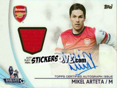 Sticker Mikel Arteta - Premier Gold 2013-2014 n. PAR-MA - Topps
