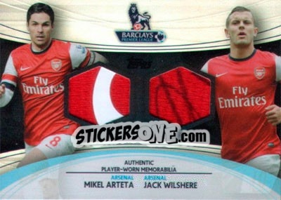 Sticker Mikel Arteta / Jack Wilshere - Premier Gold 2013-2014 n. DR-MA - Topps