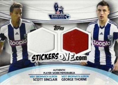 Sticker George Thorne / Scott Sinclair - Premier Gold 2013-2014 n. DR-SS - Topps