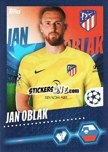 Sticker Jan Oblak - UEFA Champions League 2023-2024
 n. 67 - Topps