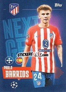Sticker Pablo Barrios (Next Gen) - UEFA Champions League 2023-2024
 - Topps