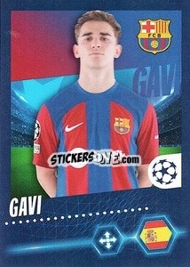 Sticker Gavi - UEFA Champions League 2023-2024
 n. 132 - Topps