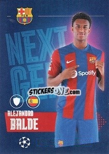 Sticker Alejandro Balde (Next Gen) - UEFA Champions League 2023-2024
 n. 140 - Topps