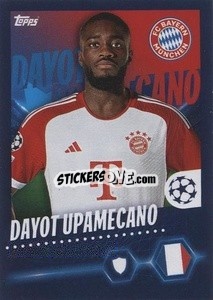 Sticker Dayot Upamecano - UEFA Champions League 2023-2024
 n. 144 - Topps