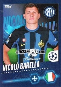 Sticker Nicolò Barella - UEFA Champions League 2023-2024
 n. 172 - Topps