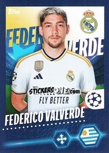 Sticker Federico Valverde - UEFA Champions League 2023-2024
 n. 418 - Topps