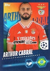 Sticker Arthur Cabral - UEFA Champions League 2023-2024
 n. 480 - Topps