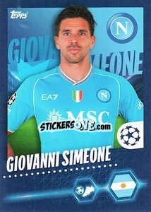 Sticker Giovanni Simeone - UEFA Champions League 2023-2024
 - Topps