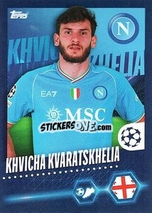 Sticker Khvicha Kvaratskhelia - UEFA Champions League 2023-2024
 n. 519 - Topps
