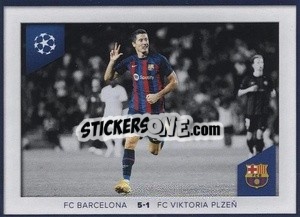 Sticker Robert Lewandowski (Fc Barcelona 5-1 Fc Viktoria Plzen 2022/23) - UEFA Champions League 2023-2024
 n. 693 - Topps