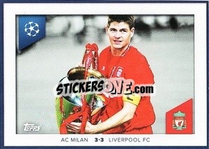 Sticker Steven Gerrard (Ac Milan 3-3 Liverpool Fc 2004/05)