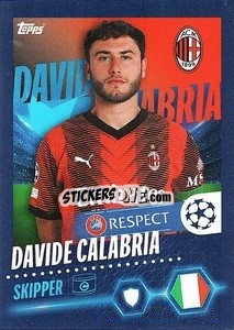 Sticker Davide Calabria - UEFA Champions League 2023-2024
 n. 30 - Topps