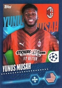 Sticker Yunus Musah - UEFA Champions League 2023-2024
 n. 37 - Topps