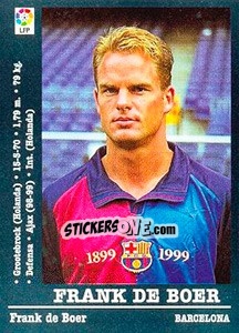 Figurina Frank De Boer - Liga Spagnola 2000-2001 - Panini