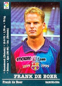 Sticker Frank De Boer - Liga Spagnola 2000-2001 n. 22 - Panini