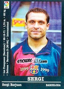 Sticker Sergi - Liga Spagnola 2000-2001 - Panini