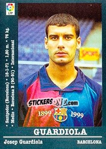 Sticker Guardiola - Liga Spagnola 2000-2001 n. 25 - Panini