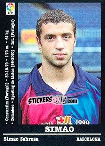 Sticker Simao - Liga Spagnola 2000-2001 n. 29a - Panini