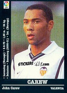 Figurina Carew - Liga Spagnola 2000-2001 - Panini