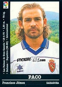 Sticker Paco - Liga Spagnola 2000-2001 n. 57 - Panini