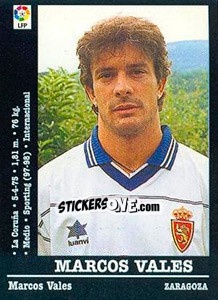 Sticker Marcos Vales - Liga Spagnola 2000-2001 n. 63 - Panini