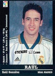 Sticker Raúl González - Liga Spagnola 2000-2001 n. 82 - Panini